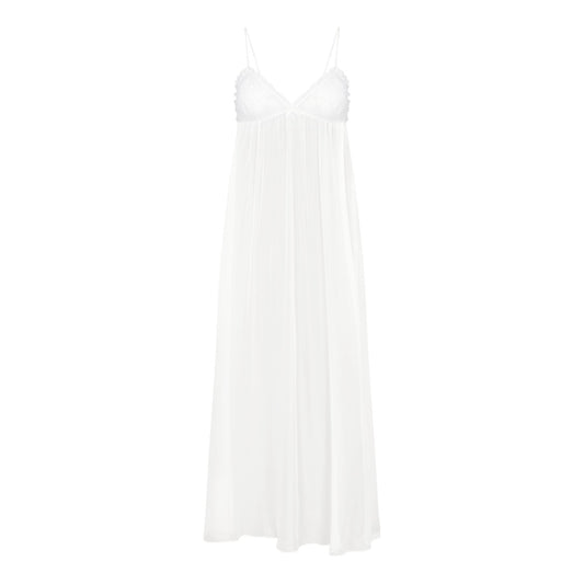 SKIMS ROMANCE LONG SLIP DRESS | IVORY