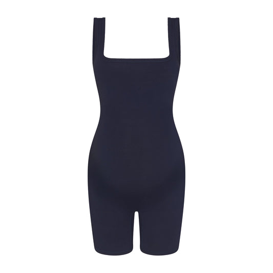 COTTON JERSEY MATERNITY ONESIE | NAVY