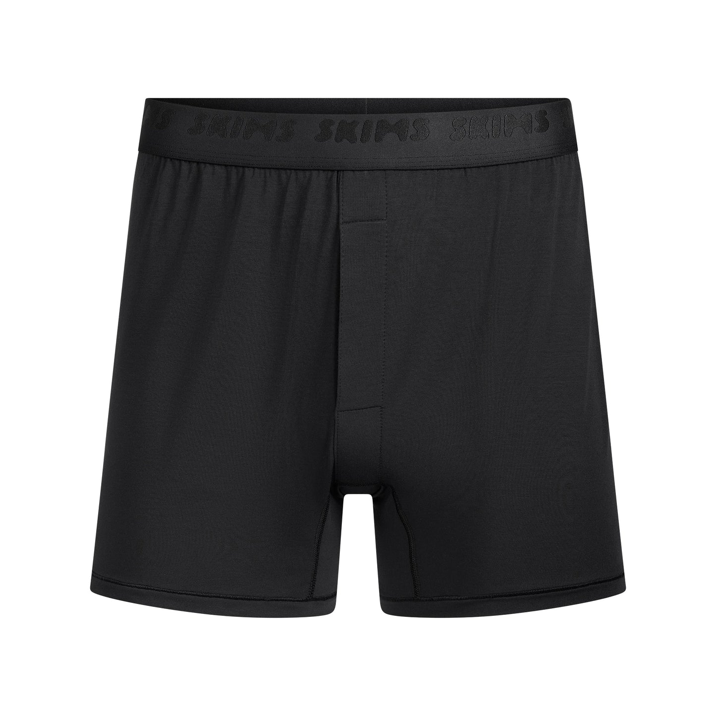SKIMS STRETCH MENS KNIT BOXER | OBSIDIAN