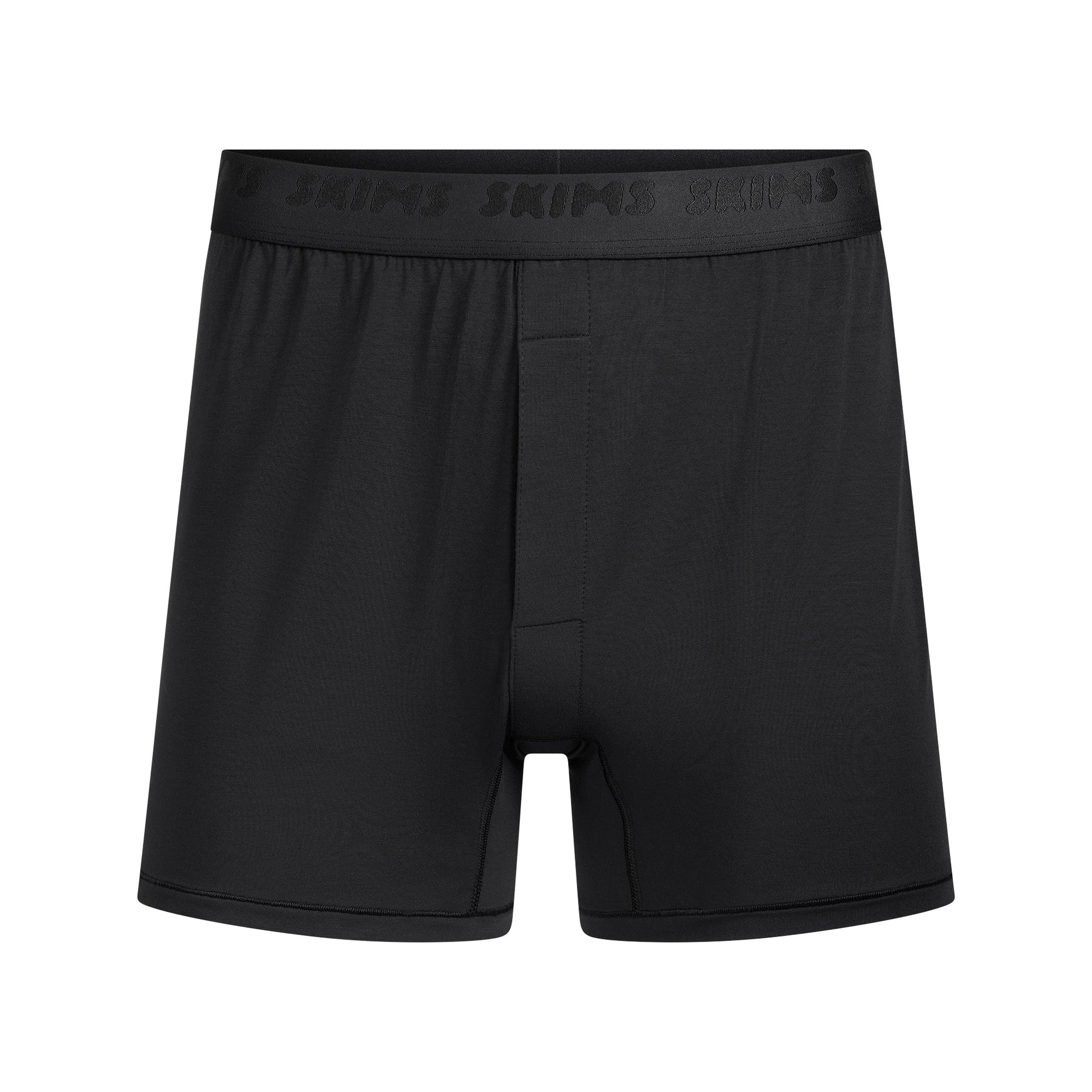 SKIMS STRETCH MENS KNIT BOXER | OBSIDIAN