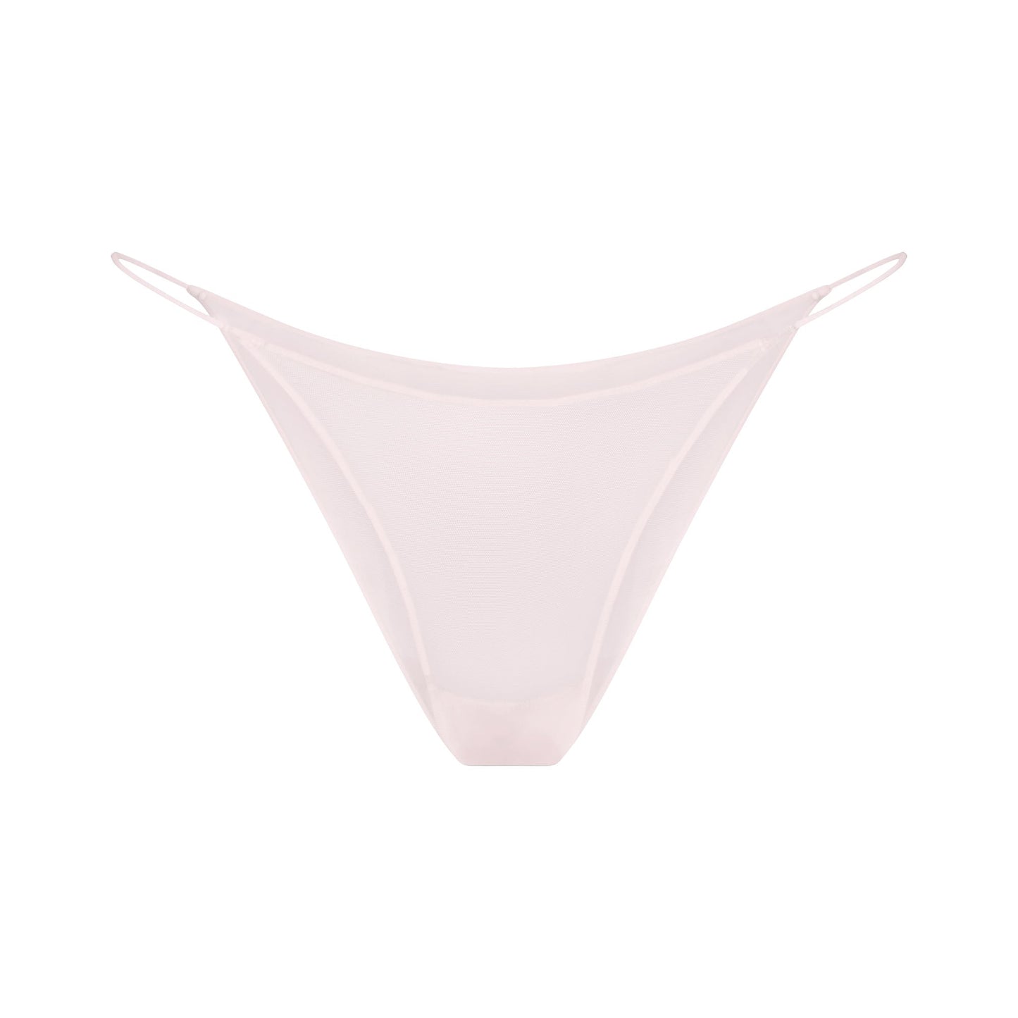 ULTRA FINE MESH STRING BIKINI | BARELY PINK