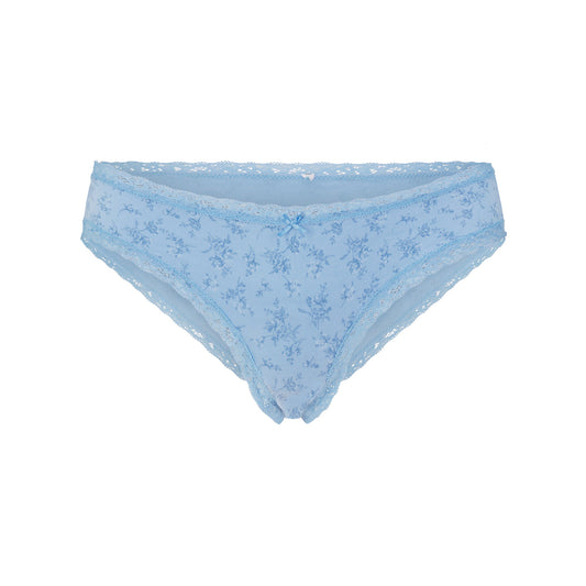 LIGHTWEIGHT COTTON LACE BRIEF | SURF DAINTY FLORAL PRINT