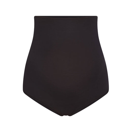 COTTON JERSEY MATERNITY HIGH-WAISTED BRIEF | SOOT