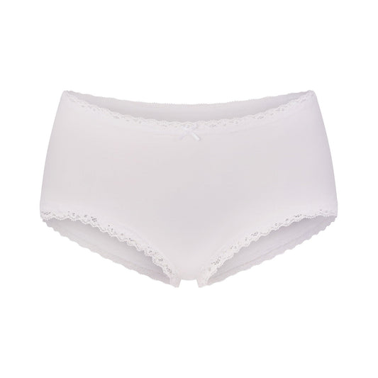 LIGHTWEIGHT COTTON LACE BOY SHORT | SNOW