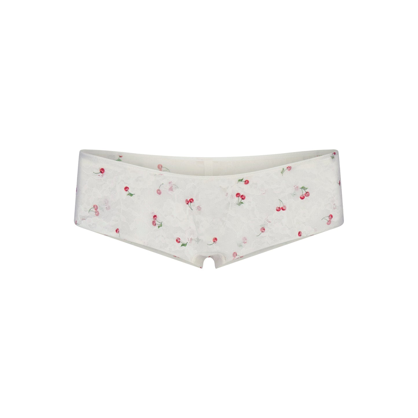 STRETCH LACE HIPSTER | IVORY CHERRY PRINT