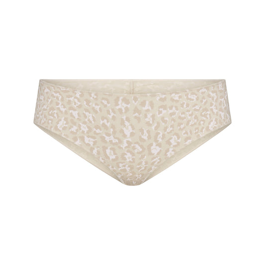 LIGHTWEIGHT COTTON RUCHED BACK HIPSTER | DELTA LEOPARD