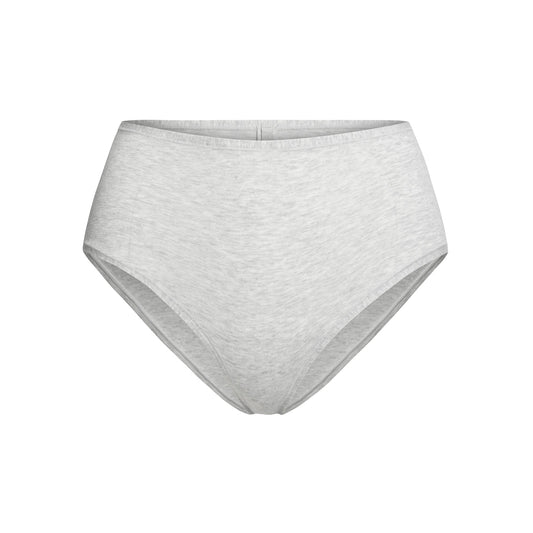 COTTON JERSEY FULL BRIEF | LIGHT HEATHER GREY