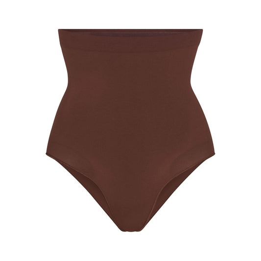SEAMLESS SCULPT HIGH-WAISTED BRIEF | COCOA