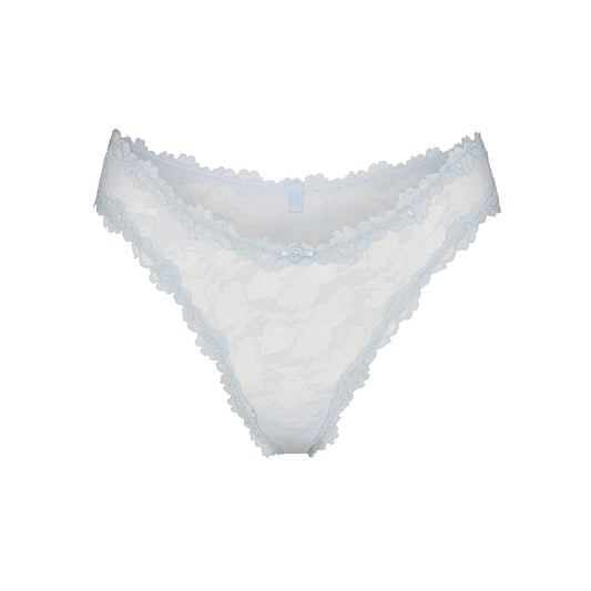 STRETCH LACE DIPPED THONG | POWDER BLUE