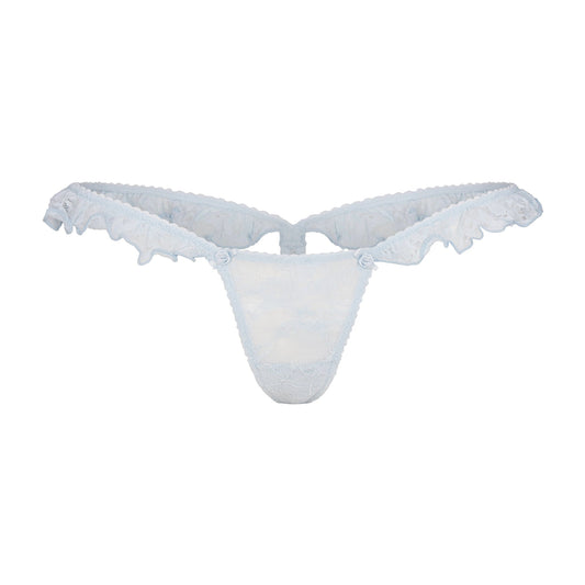 STRETCH LACE BUTTERFLY THONG | POWDER BLUE