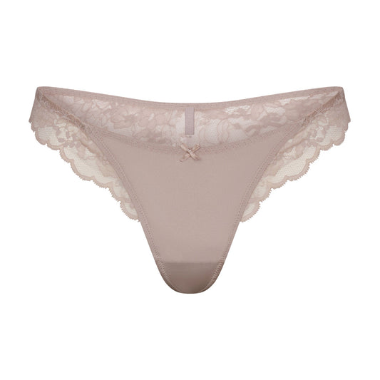 SKIMS LACE THONG | FAWN