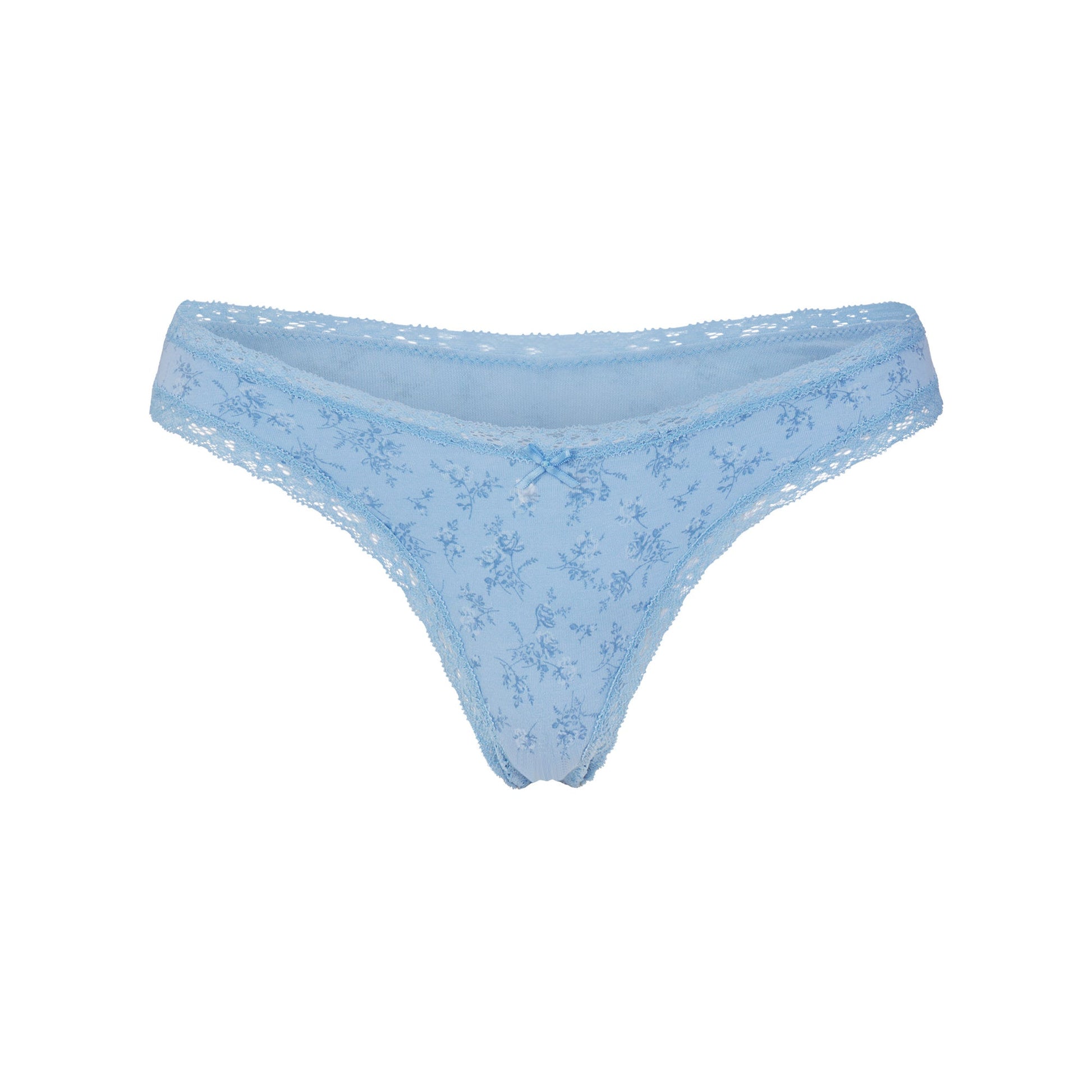 LIGHTWEIGHT COTTON LACE THONG | SURF DAINTY FLORAL PRINT
