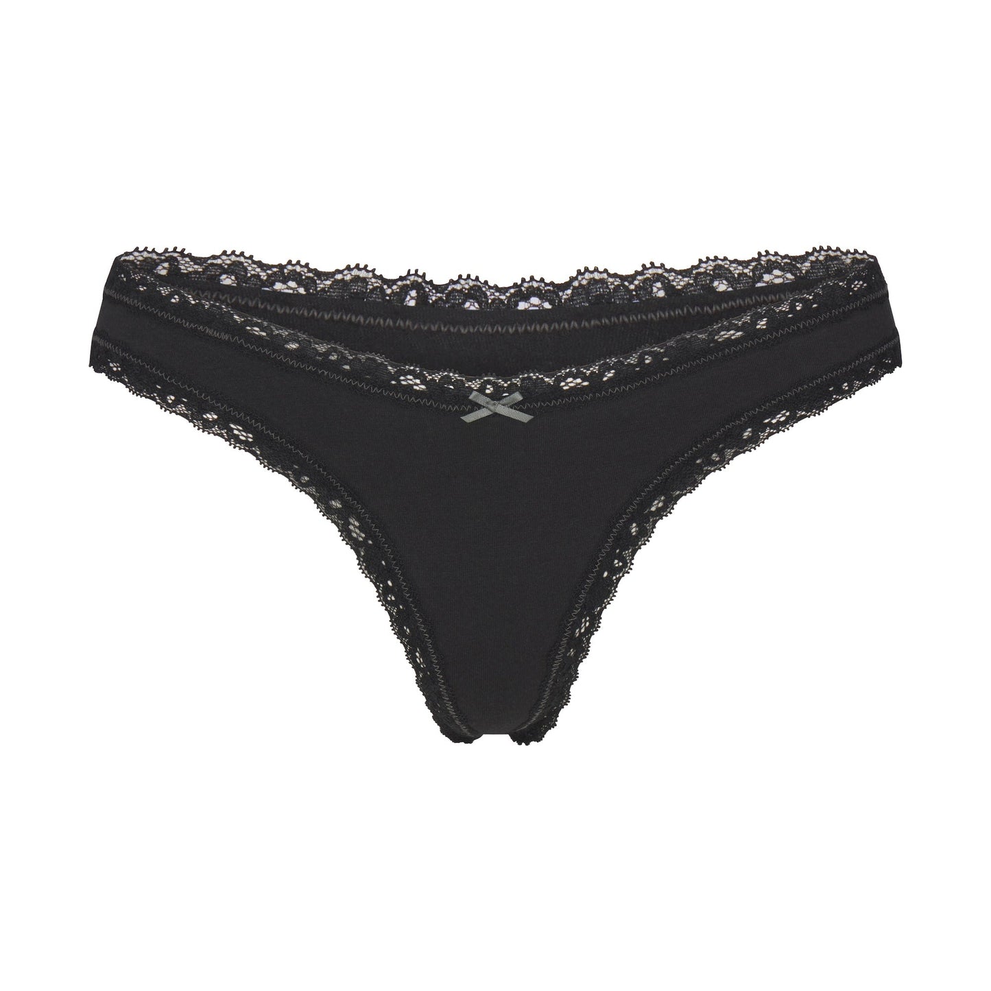 LIGHTWEIGHT COTTON LACE THONG | SOOT
