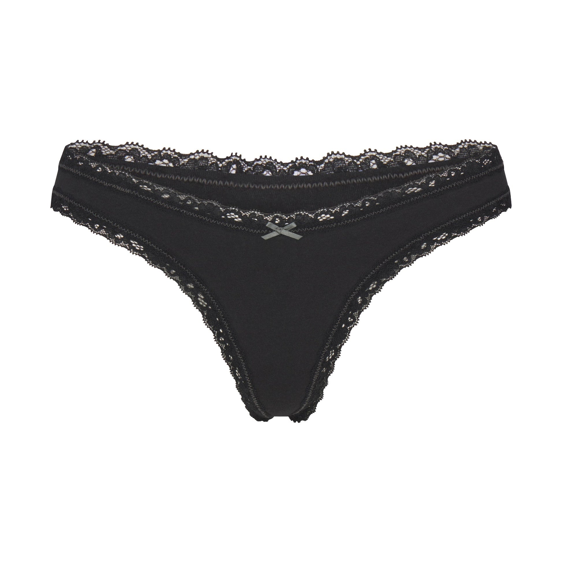 LIGHTWEIGHT COTTON LACE THONG | SOOT