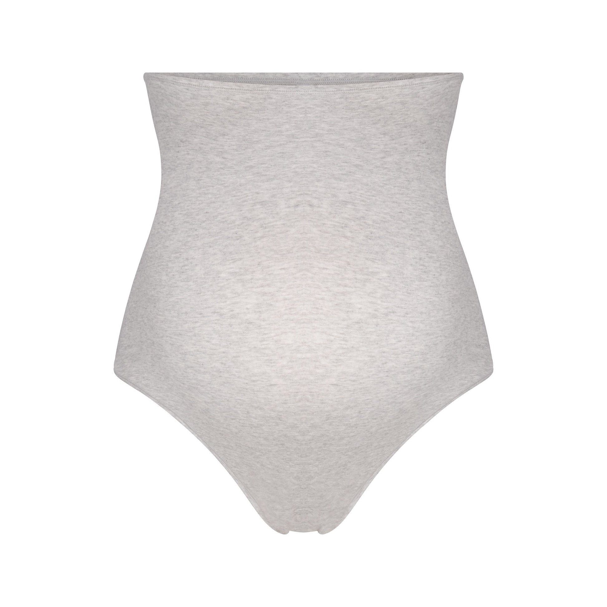 COTTON JERSEY MATERNITY HIGH-WAISTED THONG | LIGHT HEATHER GREY