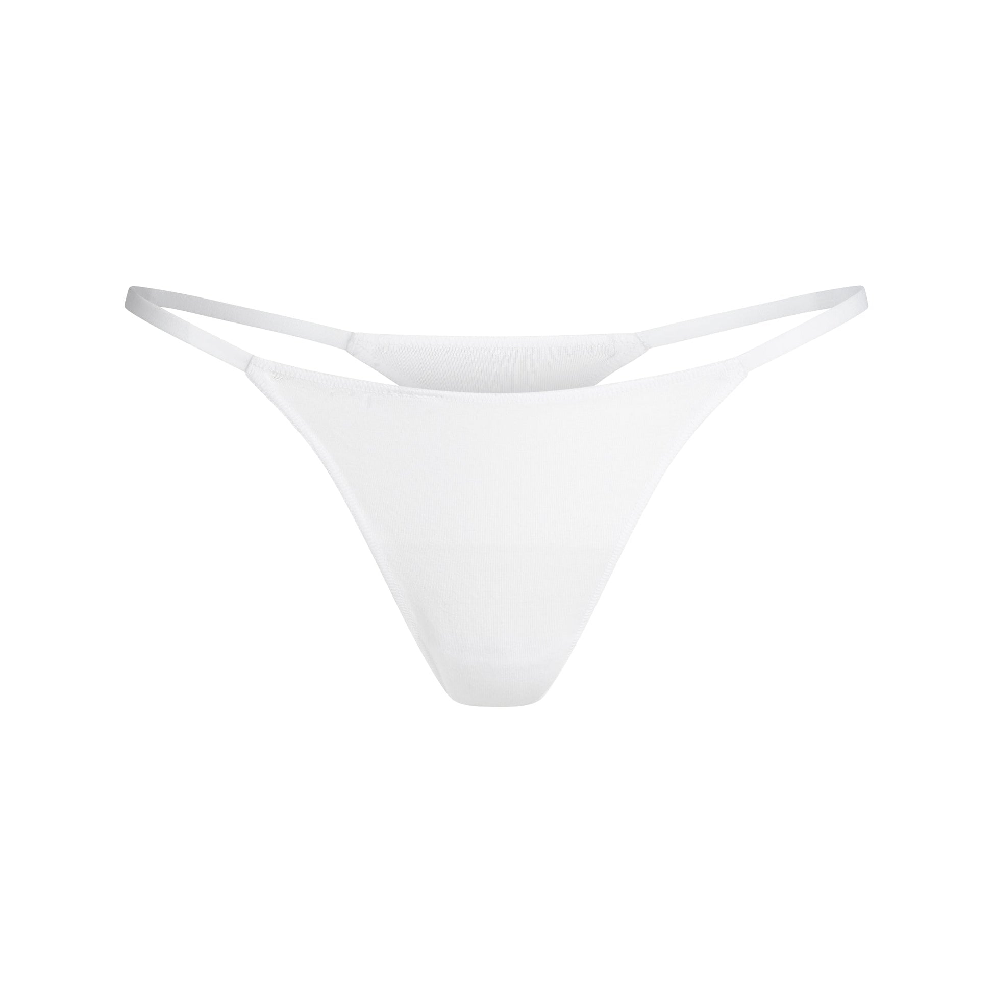 LIGHTWEIGHT COTTON STRING THONG | SNOW