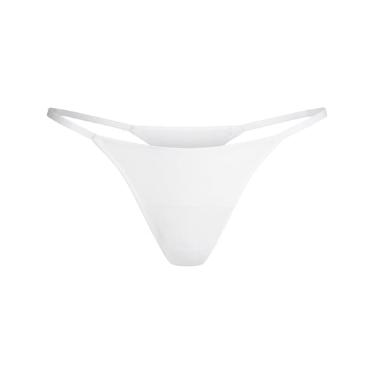 LIGHTWEIGHT COTTON STRING THONG | SNOW