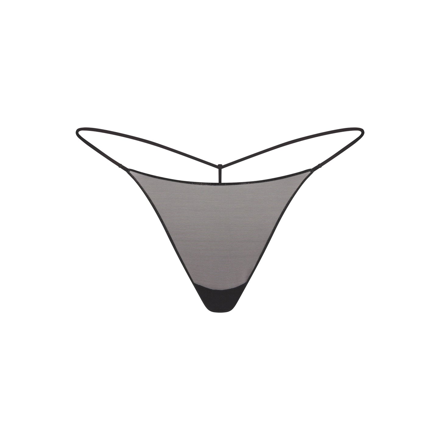 ULTRA FINE MESH STRING THONG | OBSIDIAN