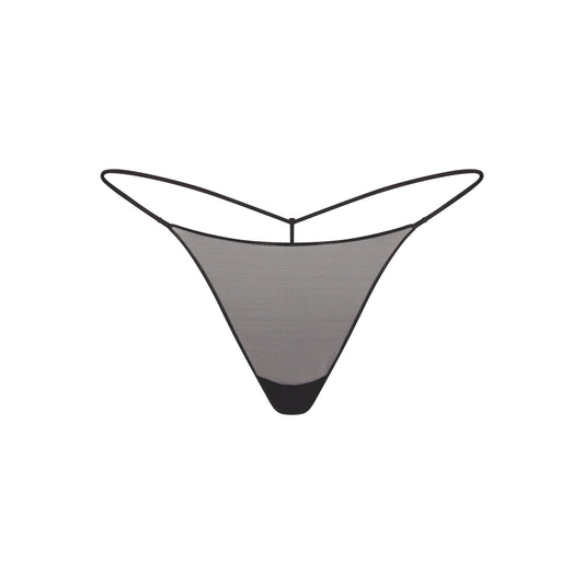 ULTRA FINE MESH STRING THONG | OBSIDIAN