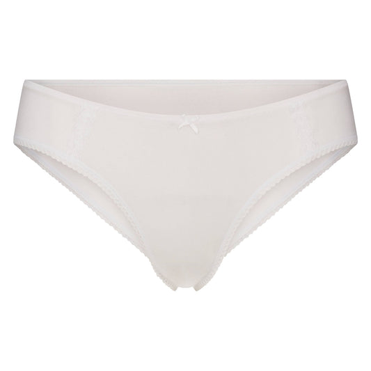 LIGHTWEIGHT COTTON LACE HIPSTER | SNOW