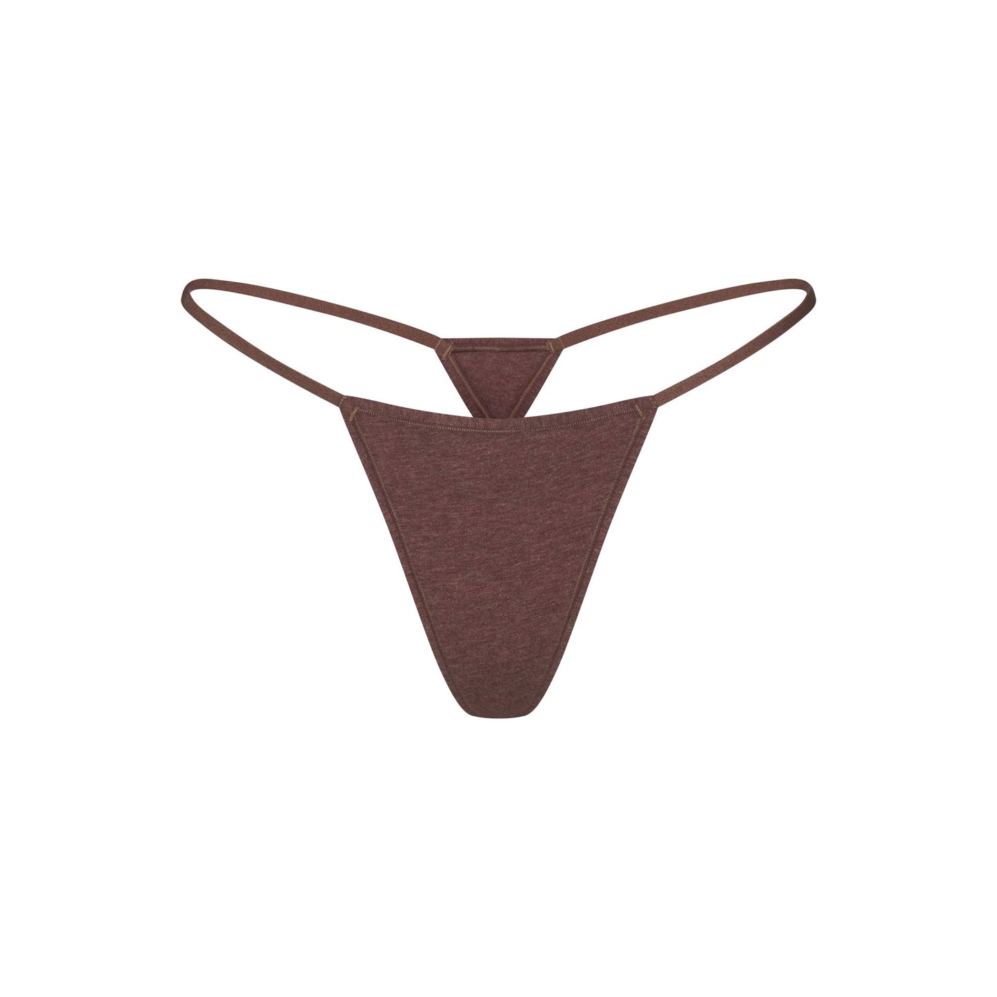 EVERYDAY COTTON STRING THONG | COCOA HEATHER