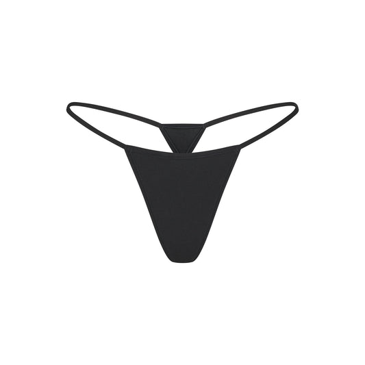 EVERYDAY COTTON STRING THONG | ONYX