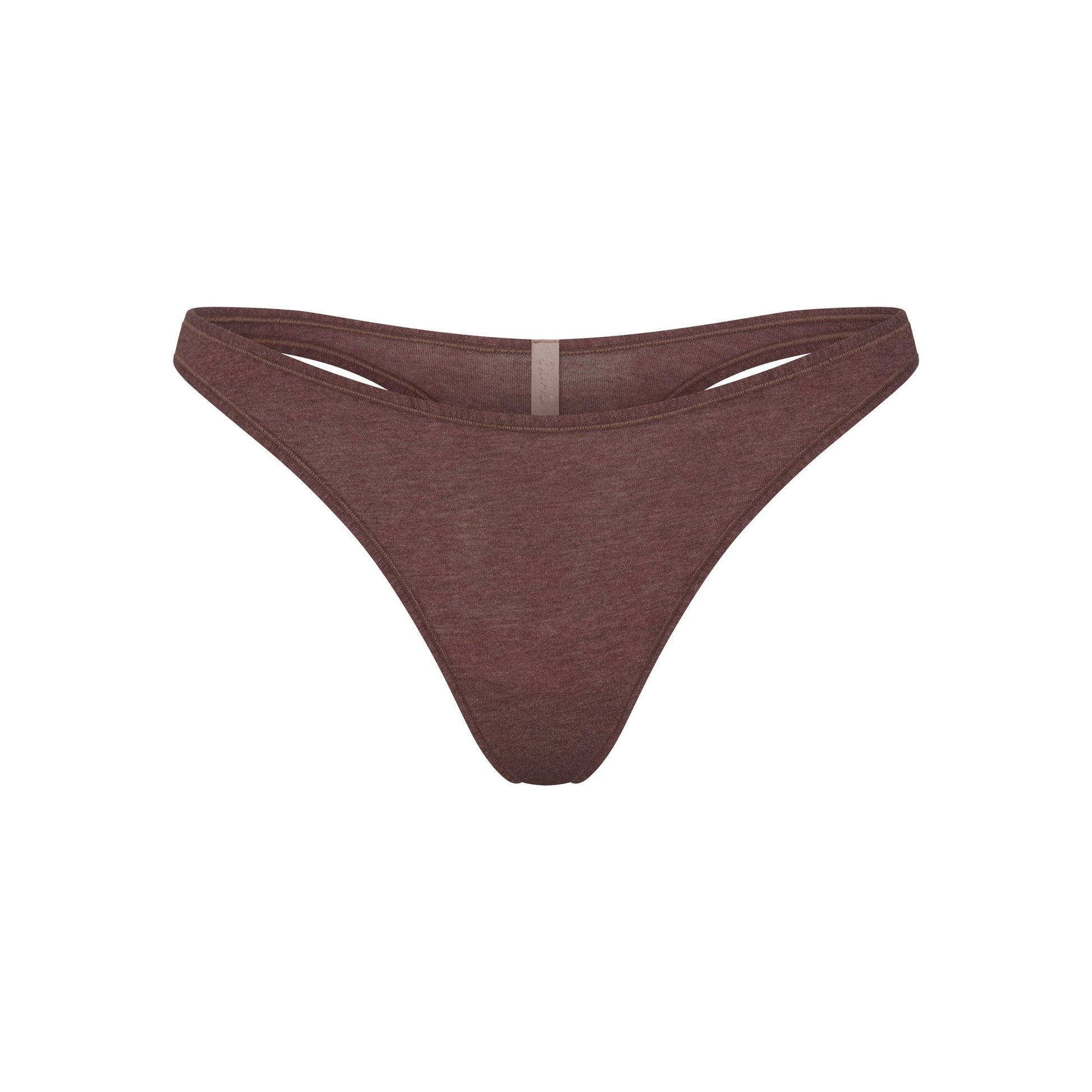 EVERYDAY COTTON THONG | COCOA HEATHER