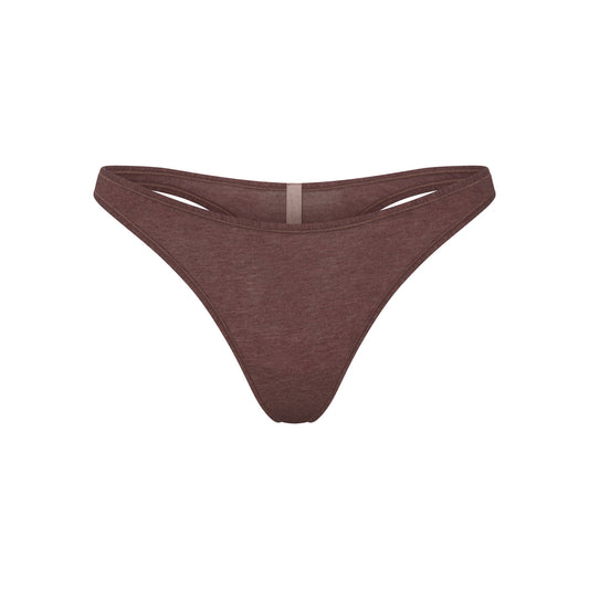 EVERYDAY COTTON THONG | COCOA HEATHER