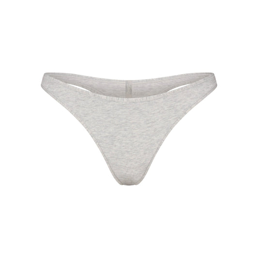 EVERYDAY COTTON THONG | LIGHT HEATHER GREY