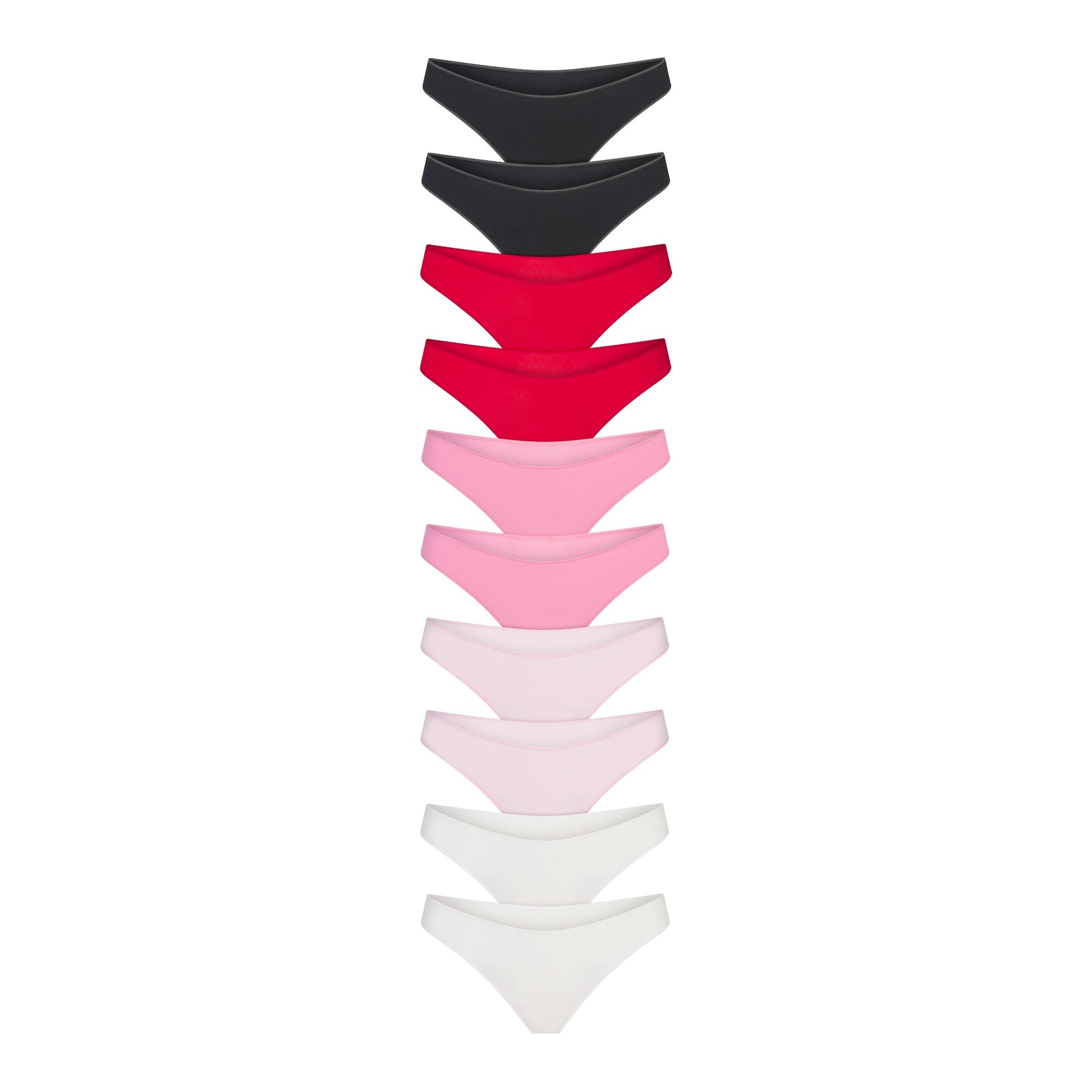LIGHTWEIGHT COTTON THONG 10-PACK | CARNATION MULTI