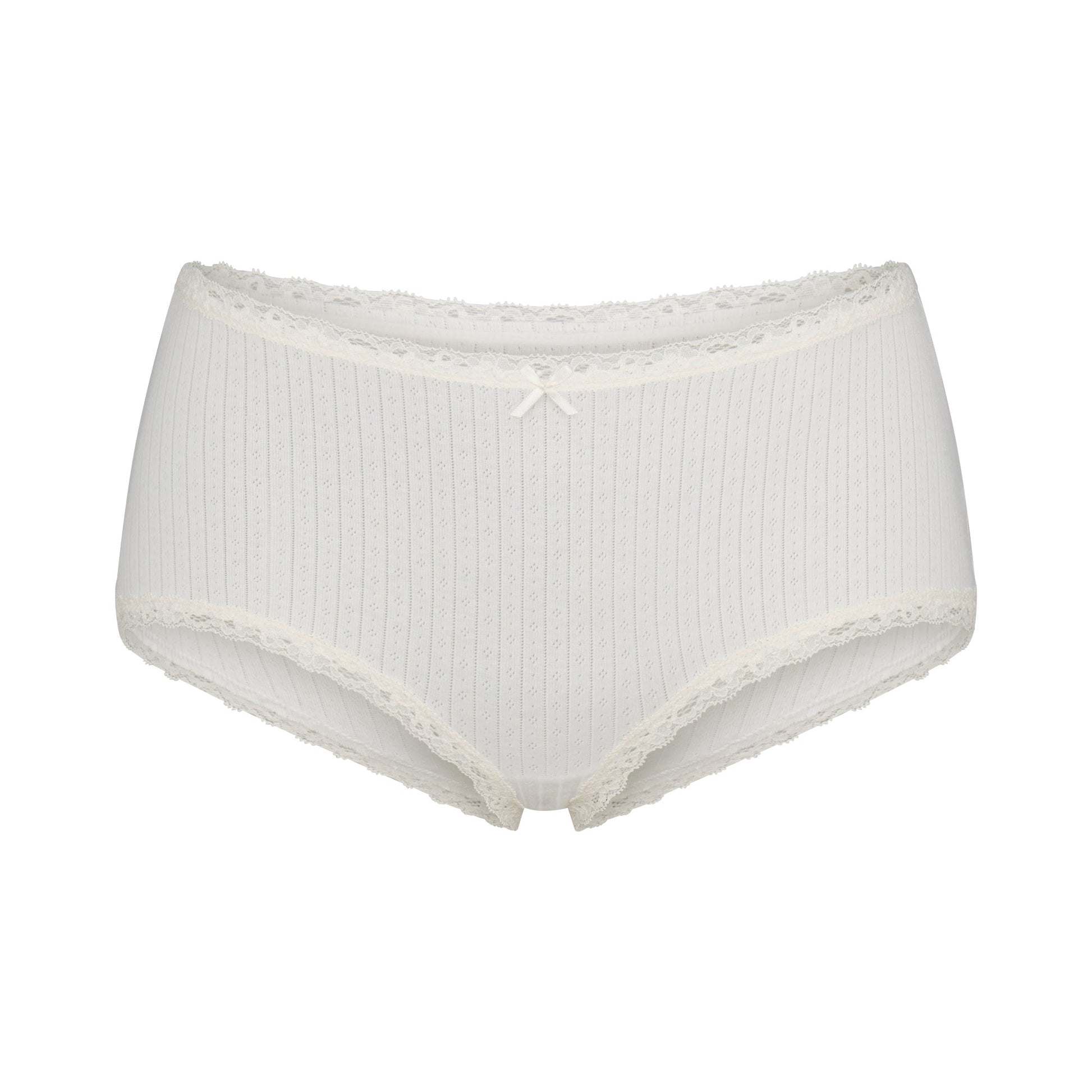 LIGHTWEIGHT COTTON POINTELLE LACE BOY SHORT | MARBLE TONAL