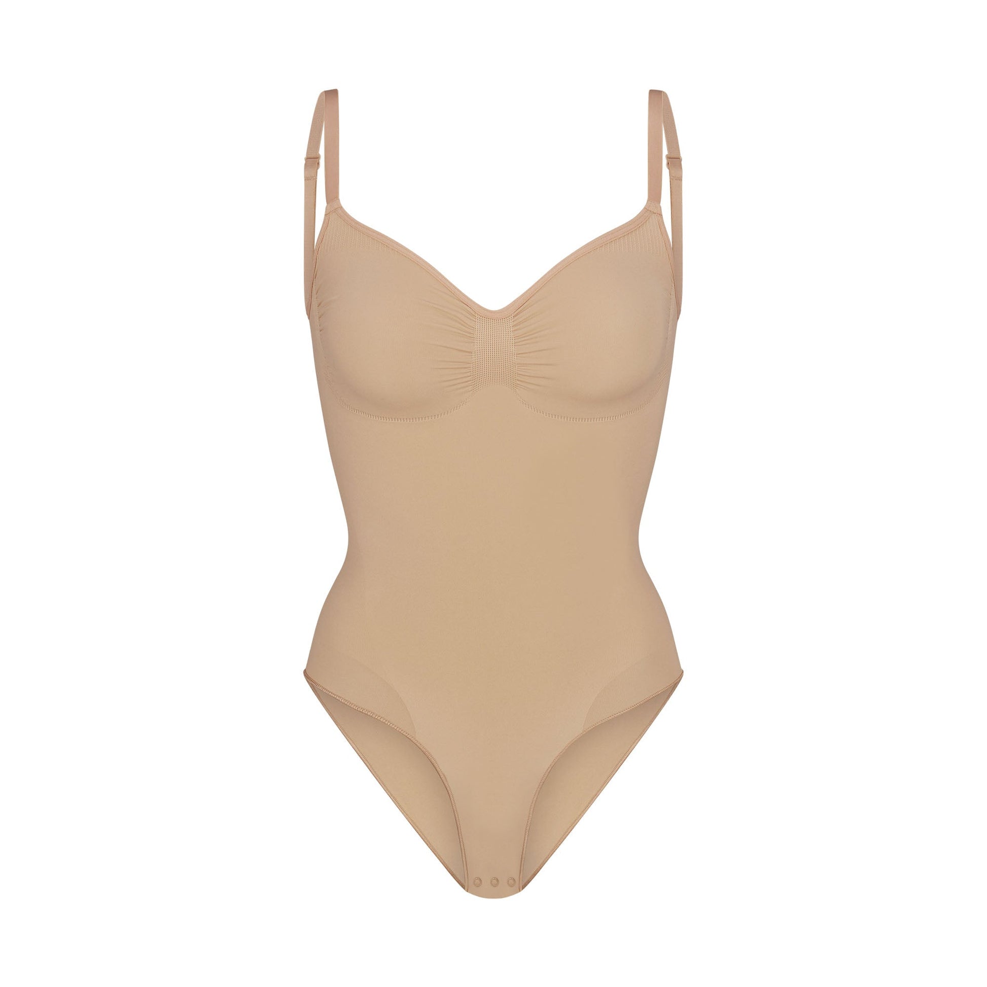 SEAMLESS SCULPT BRIEF BODYSUIT | CLAY