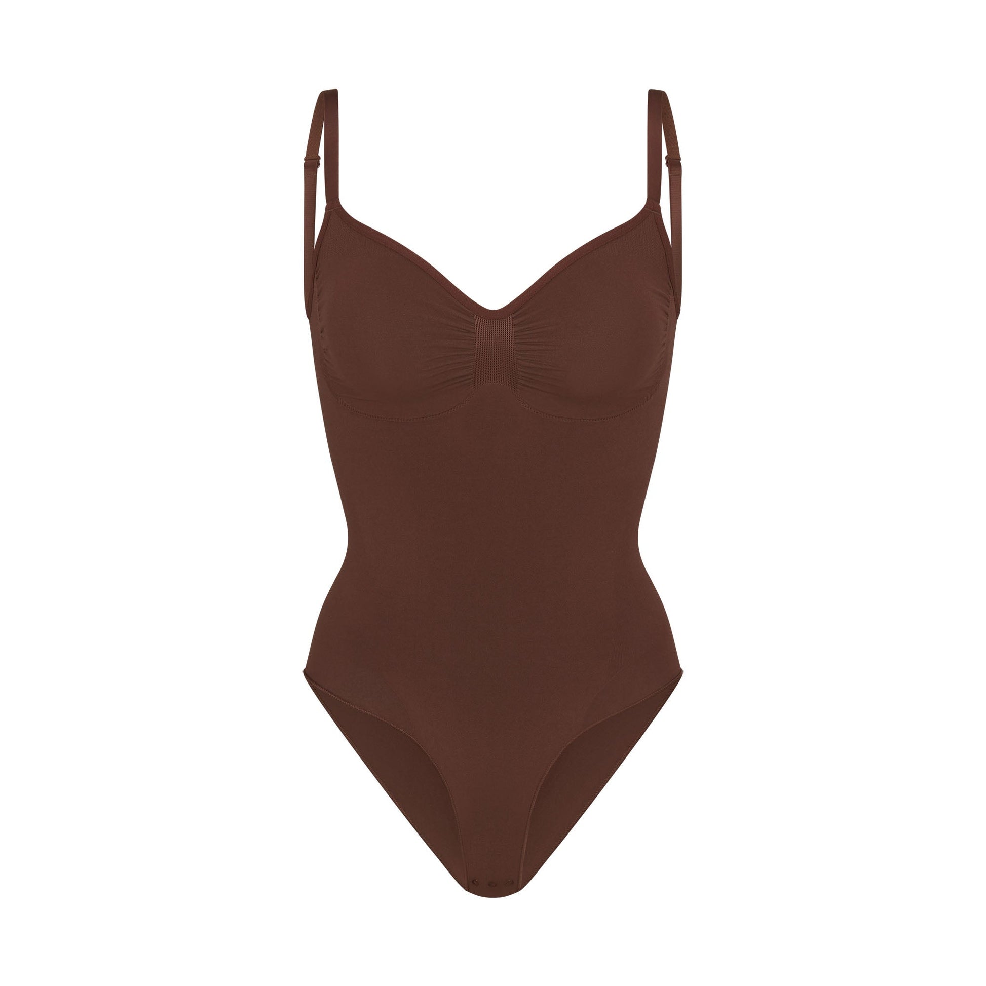 SEAMLESS SCULPT BRIEF BODYSUIT | COCOA