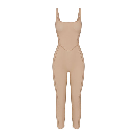 POWER MESH SHAPEWEAR CATSUIT | CLAY