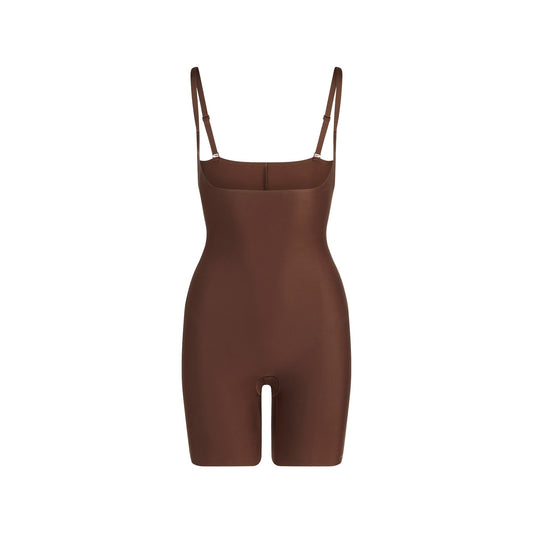 SKIMS BODY CORE SCULPT OPEN BUST MID THIGH BODYSUIT | COCOA