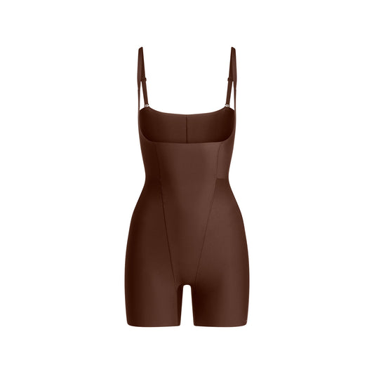 SKIMS BODY CORE SCULPT FUNCTIONAL MID THIGH BODYSUIT | COCOA