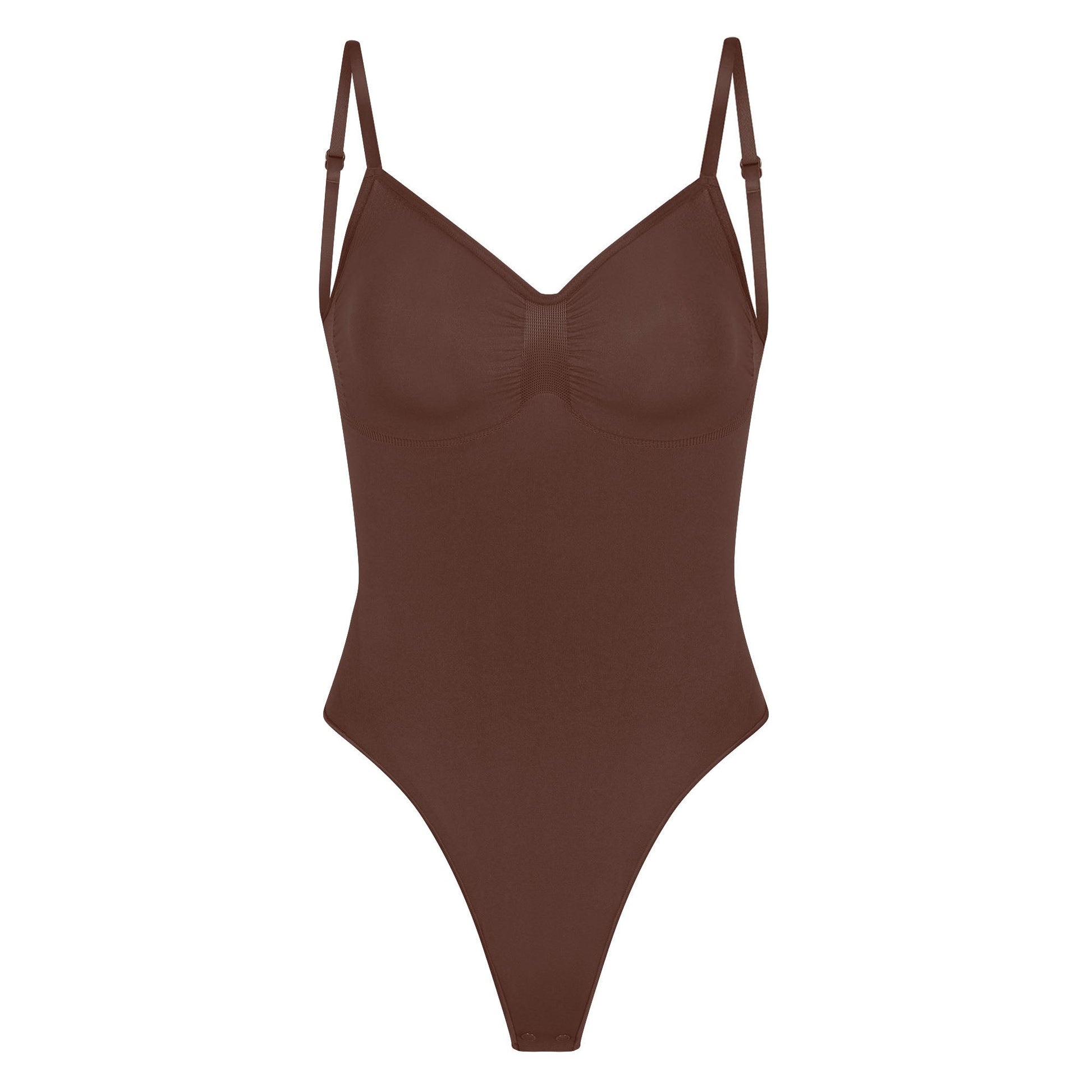 SEAMLESS SCULPT LOW BACK THONG BODYSUIT | COCOA