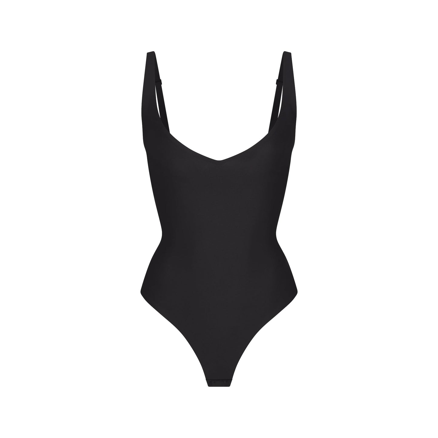 SKIMS BODY CORE SCULPT PLUNGE THONG BODYSUIT | ONYX