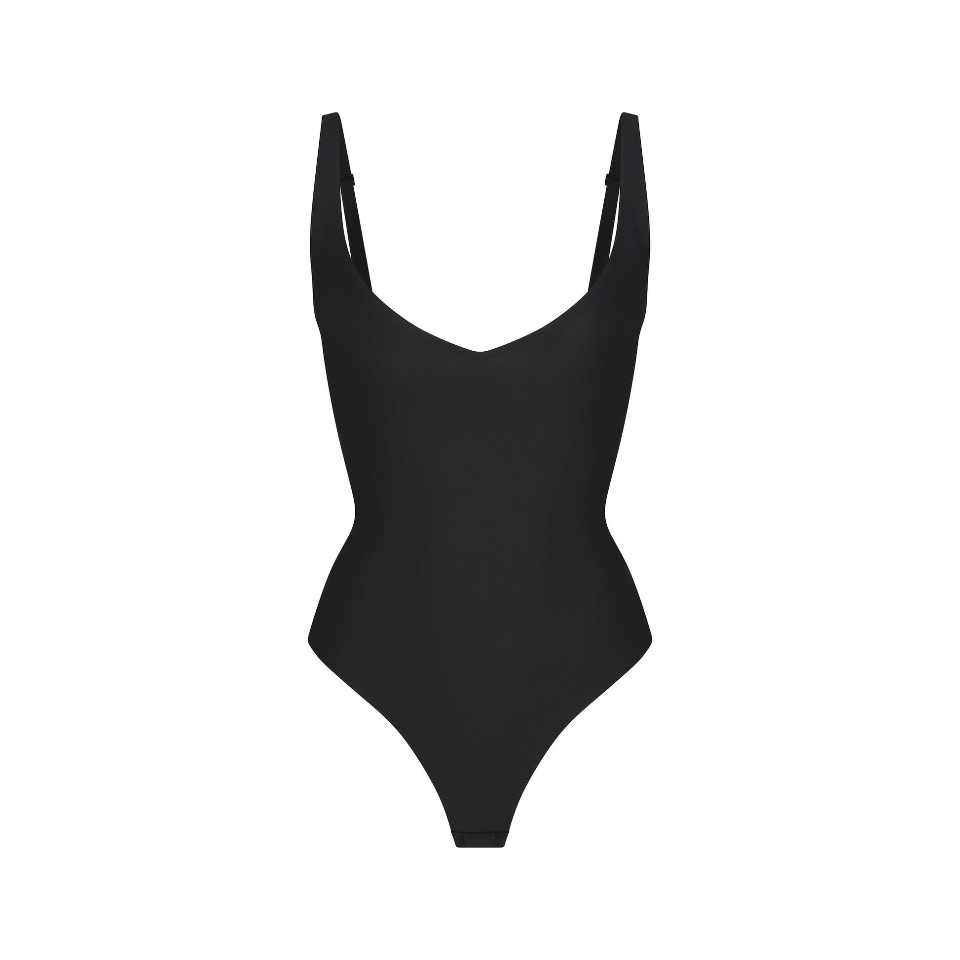 SKIMS BODY CORE SCULPT PLUNGE THONG BODYSUIT | ONYX