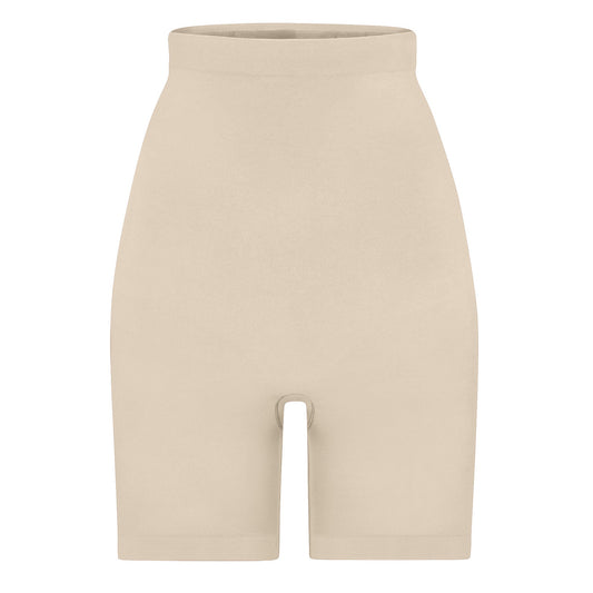 SEAMLESS SCULPT HIGH-WAISTED ABOVE THE KNEE SHORT | SAND