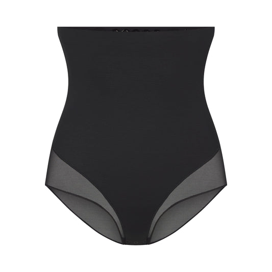 POWER MESH SHAPEWEAR CORE SCULPT HIGH-WAISTED BRIEF | ONYX
