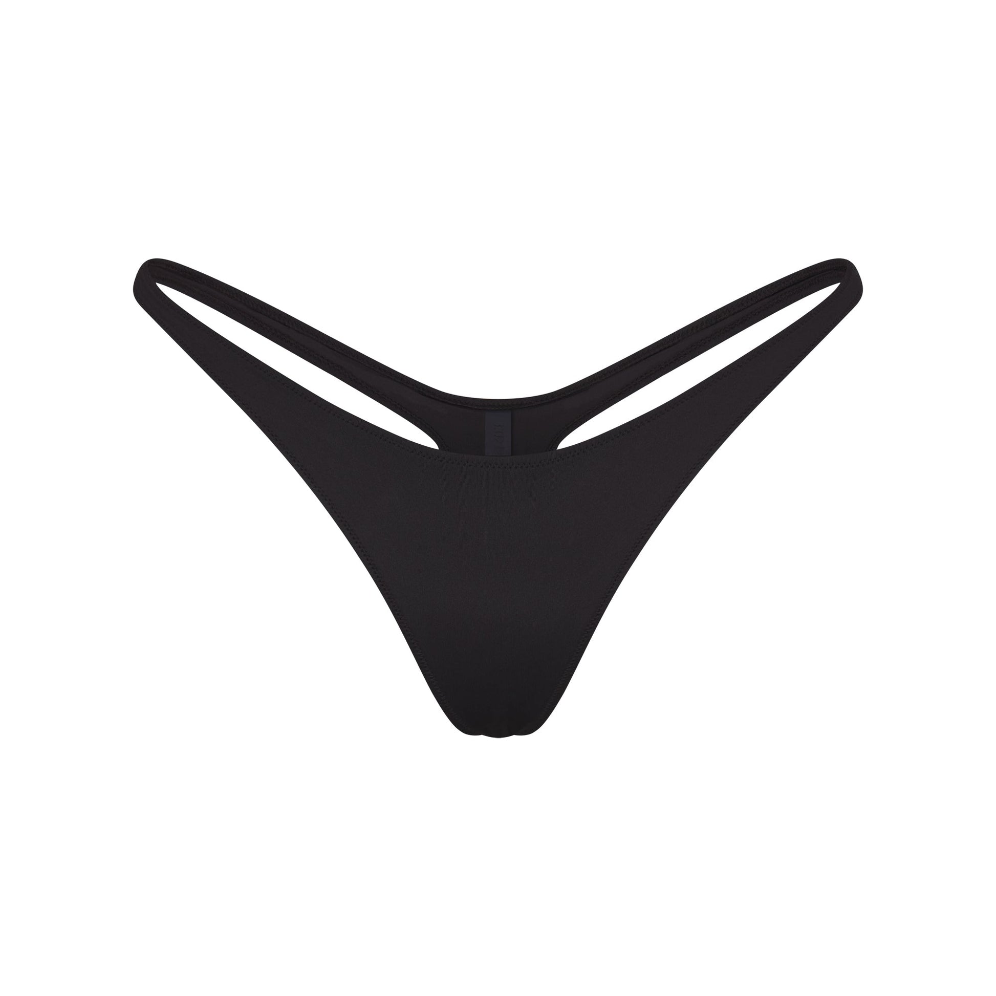 SIGNATURE SWIM THONG BIKINI BOTTOM | ONYX