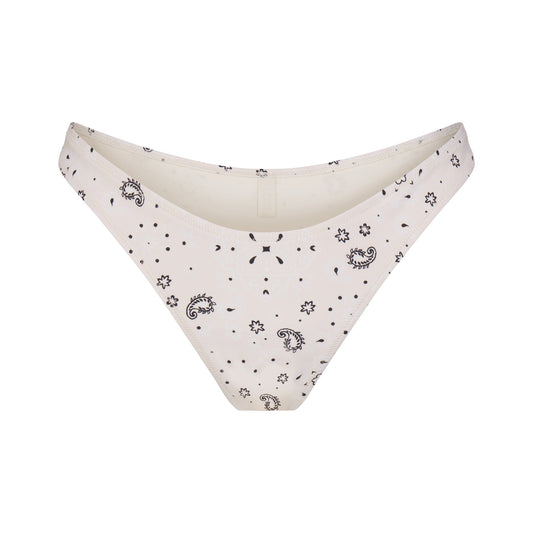 SIGNATURE SWIM TANGA BIKINI BOTTOM | ECRU BANDANA PRINT