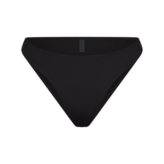 ICONIC SWIM HIGH LEG BIKINI BOTTOM | OBSIDIAN