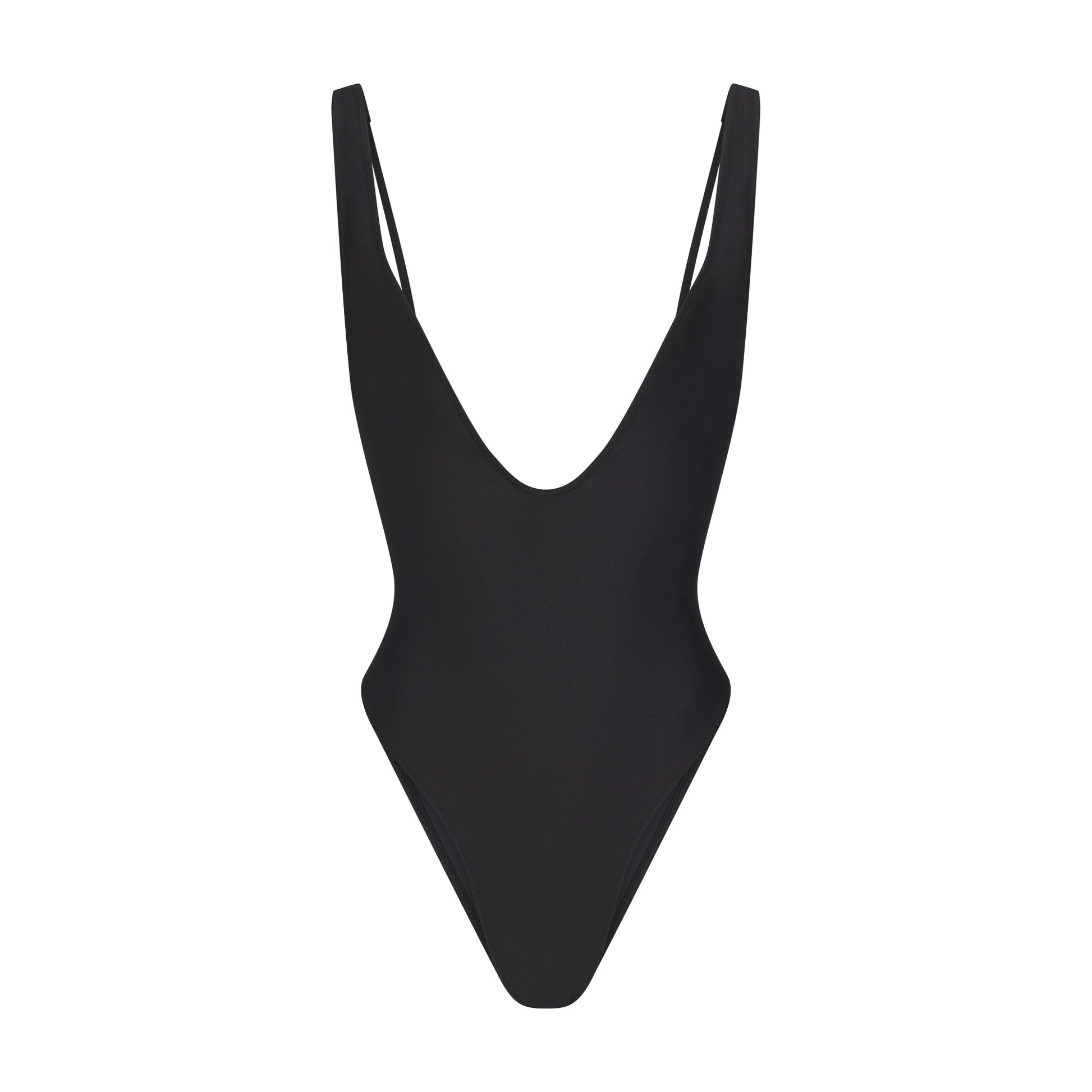 SIGNATURE SWIM PLUNGE ONE PIECE | ONYX