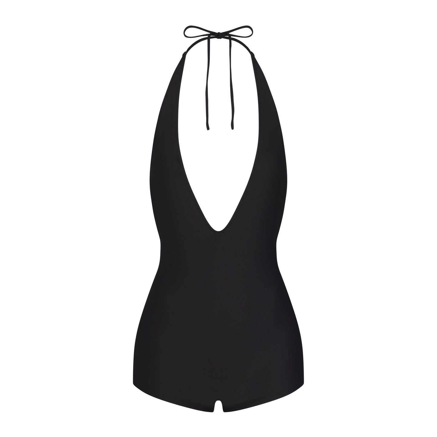SIGNATURE SWIM PLUNGE SHORTIE ONE PIECE | ONYX