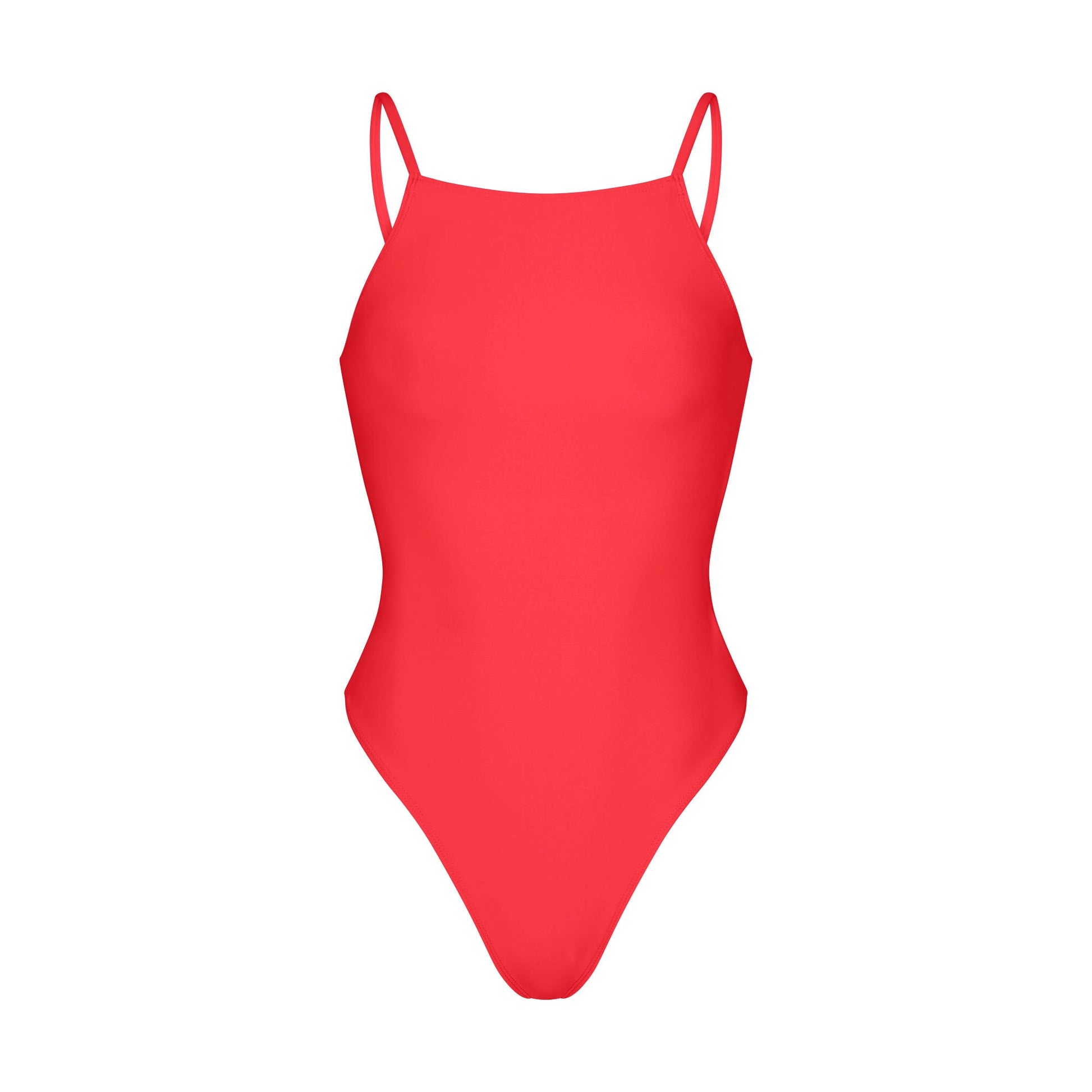 ICONIC SWIM HIGH NECK ONE PIECE | CARMINE