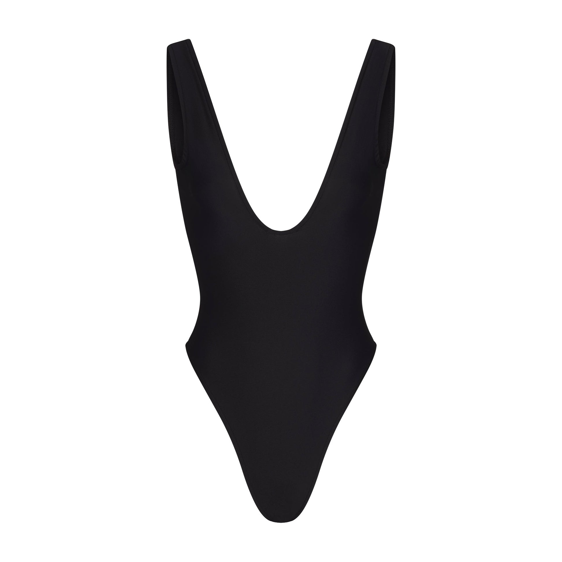ICONIC SWIM PLUNGE ONE PIECE | OBSIDIAN