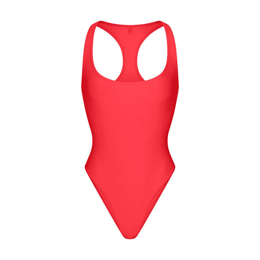ICONIC SWIM RACERBACK ONE PIECE | CARMINE