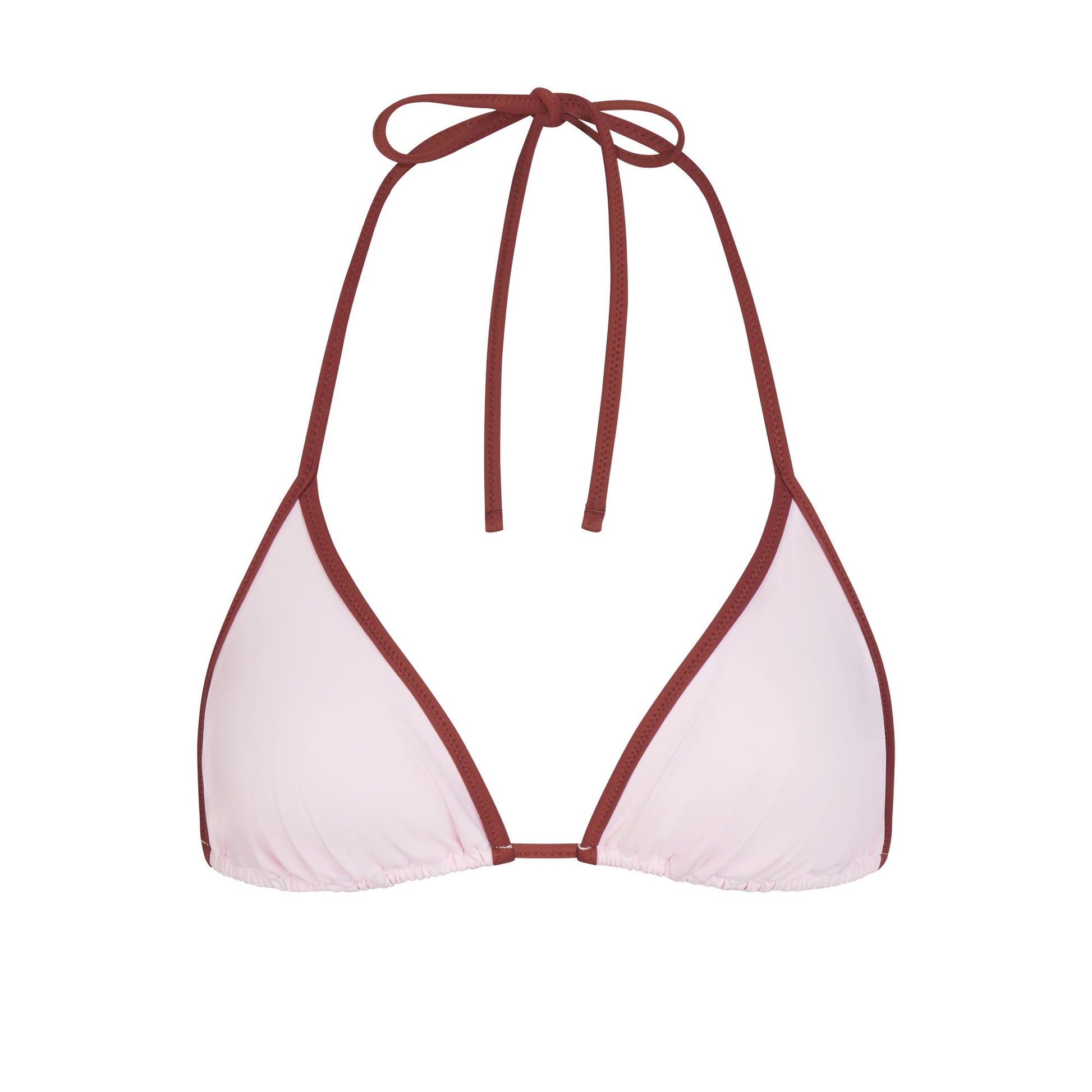 SIGNATURE SWIM TRIANGLE BIKINI TOP | CHERRY BLOSSOM CONTRAST